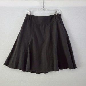 Cato Black Linen Blend Lined Skirt Short Size 10